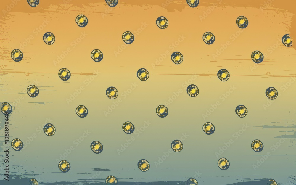 Poster abstract dotted pattern. warm toned background with scattered circles evokes a sense of calm and sub