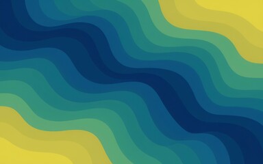 Abstract blue green waves. Serene flowing lines evoke calm, tranquility, and the fluidity of nature.  A visual representation of peace.