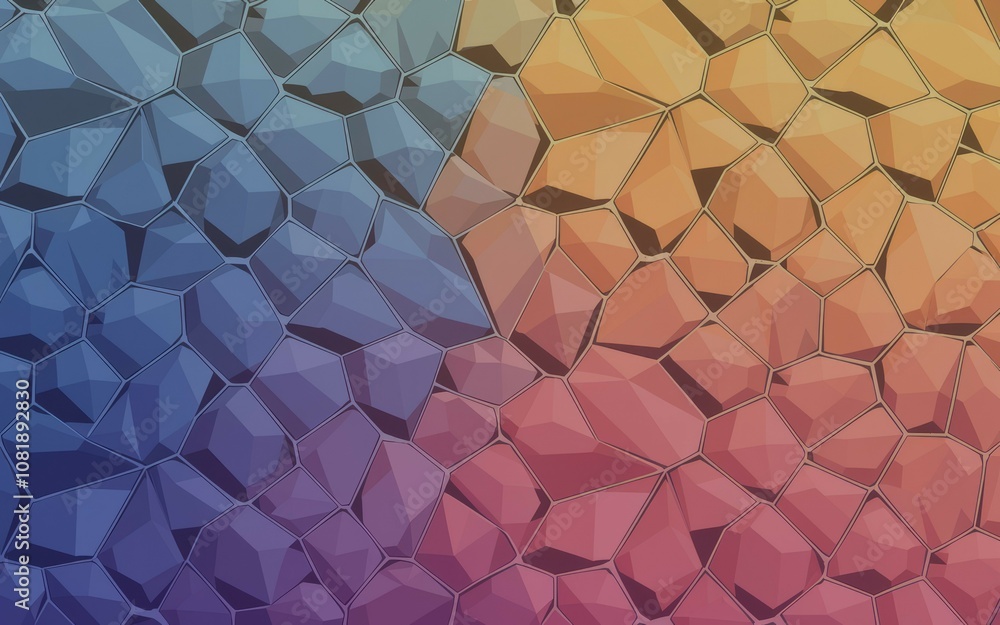 Poster abstract geometric pattern. colorful polygonal mosaic texture. represents unity and interwoven desig