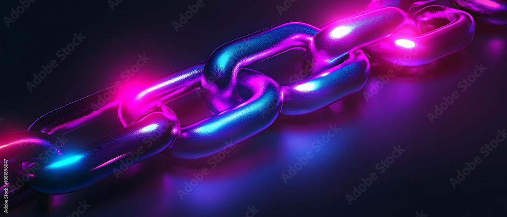 Poster blockchain technology illuminating trust through connected blocks digital realm 3d visualization fut