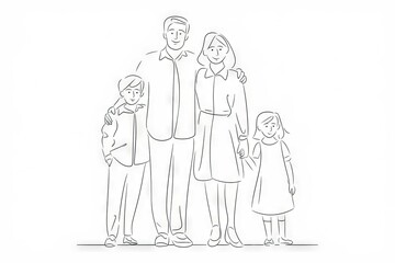 Happy family portrait. Loving parents with their children, symbolizing family unity, togetherness, and unconditional love.