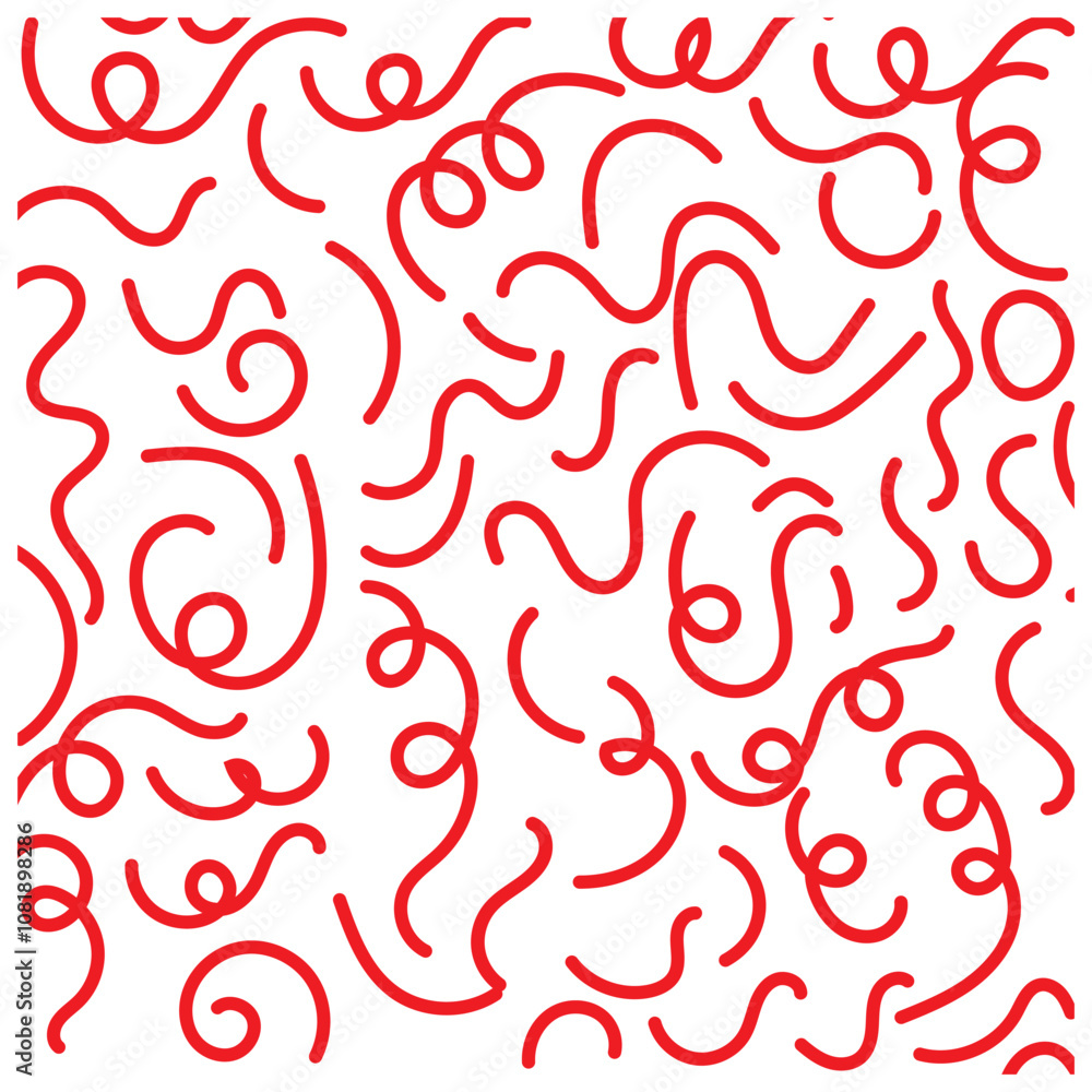 Poster creative abstract squiggle style drawing for children or trendy design with basic shapes. isolated o