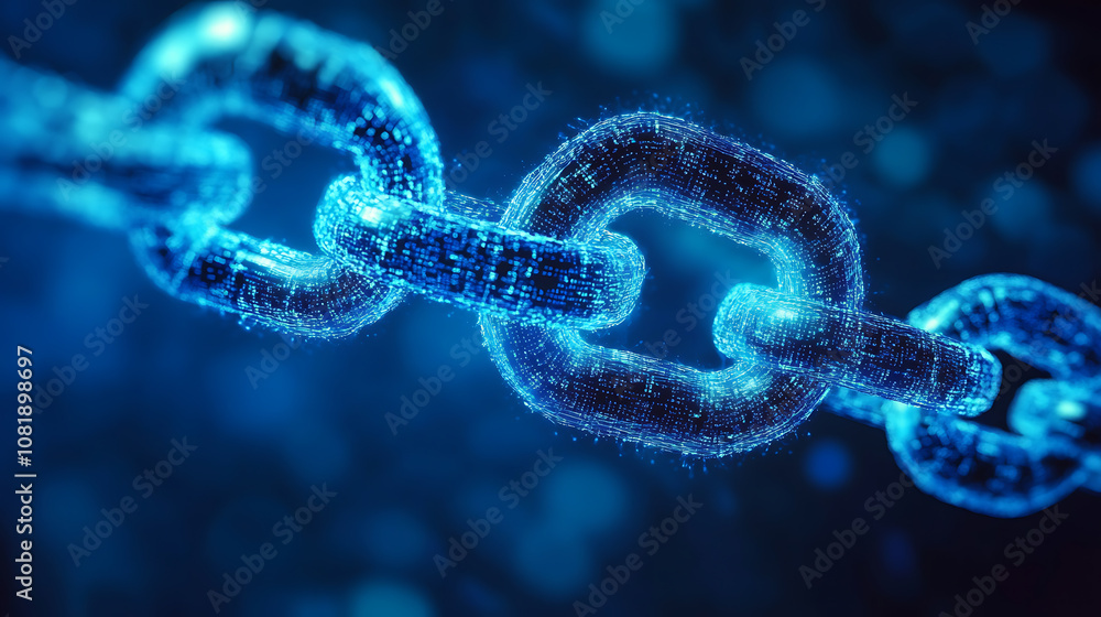 Poster blockchain technology action digital space visual content abstract environment close-up view trust c