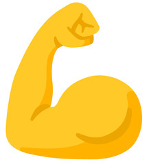muscle emoji, Emoji Biceps Human skin color Muscle