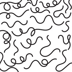 Creative abstract squiggle style drawing for children or trendy design with basic shapes.  isolated on white background.  Vector illustration. EPS 10