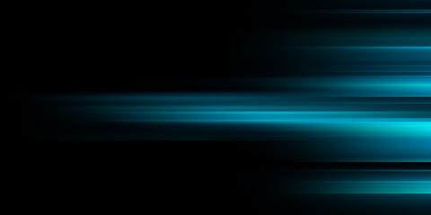 Moving fast laser beams of light isolated on black background. Abstract speed light effects. Lens flare. Horizontal rays glowing in the dark
