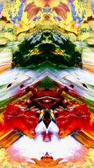 Abstract art background . Hand painting artwork on canvas . 