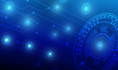 blue lines circuit high technology networking abstract background