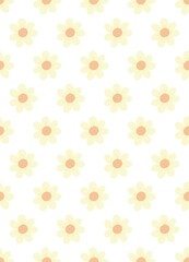 seamless pattern with yellow flower
