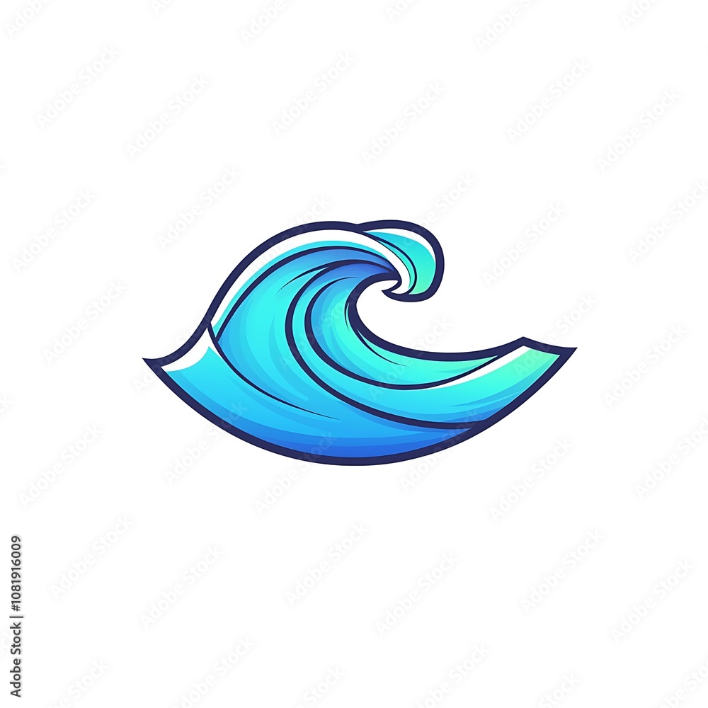 Poster vibrant abstract wave illustration representing fluid dynamics and natural energy with flowing curve