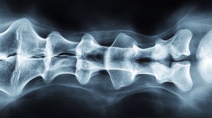 Fototapeta premium Lumbar Spine X-ray Showing Severe Degenerative Disc Disease Reduced Disc Height, Bone Spurs