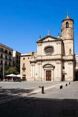 Barocke Kirche Basílica de la Merced in der Altstadt von Barcelona, Spanien