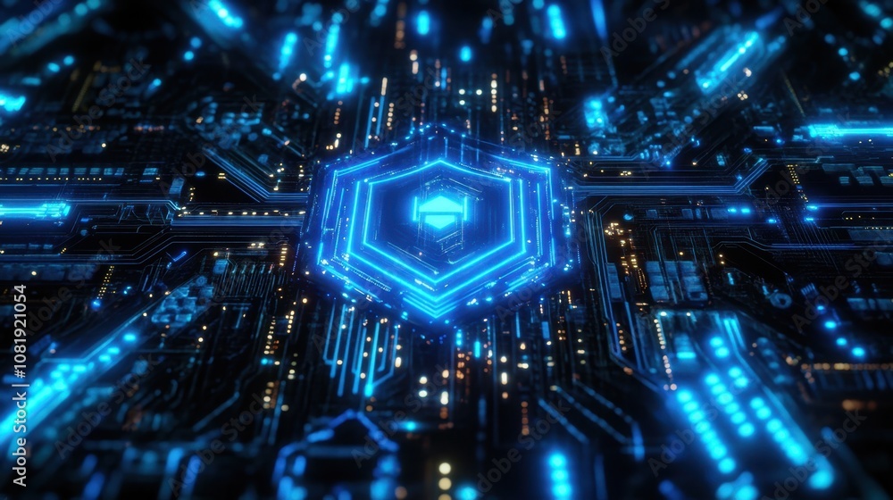 Poster the hexagonal digital circuit