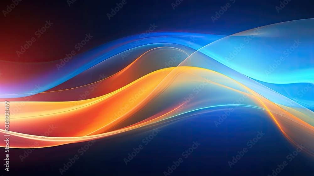 Poster abstract glowing background with vibrant streaks of light and color