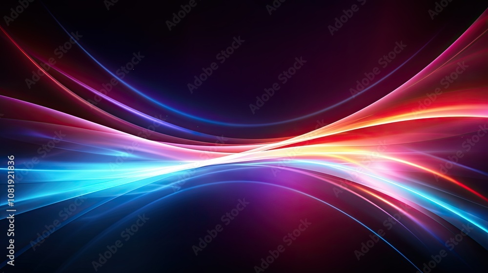 Aufkleber abstract glowing background with vibrant streaks of light and color