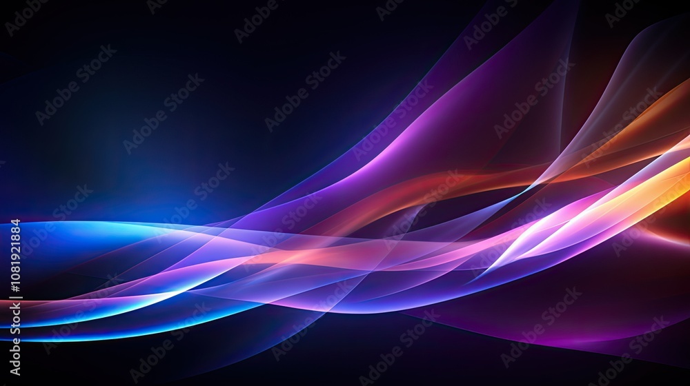 Poster abstract glowing background with vibrant streaks of light and color