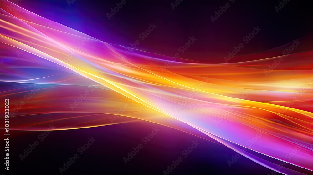 Poster abstract glowing background with vibrant streaks of light and color