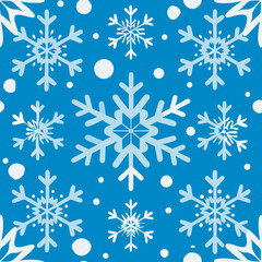 seamless pattern with snowflakes