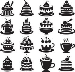 Birthday Icon, Cake icon silhouette