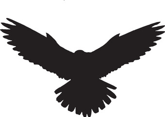 simple blackbird logo vector editable, bird silhouette, bird logo, eagle vector 
