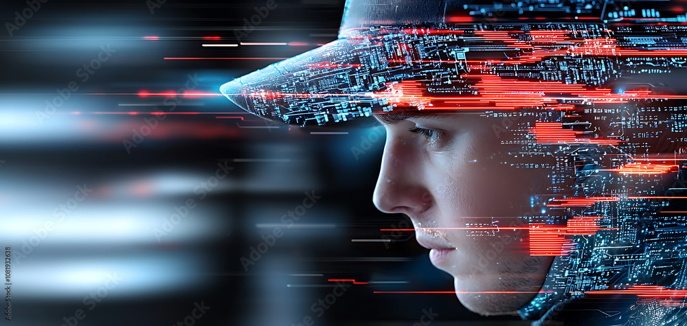 Poster analyzing supply chain security risks digital world conceptual image futuristic environment close-up