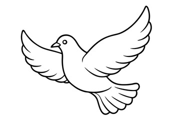 dove of peace vector illustration with white background