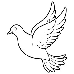 dove of peace vector illustration with white background