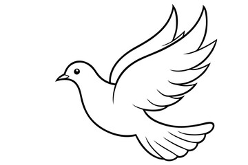 dove of peace vector illustration with white background