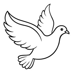dove of peace vector illustration with white background