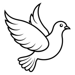 dove of peace vector illustration with white background