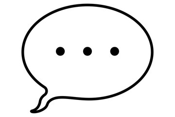 沈黙　ふきだし　チャット　アイコンイラスト