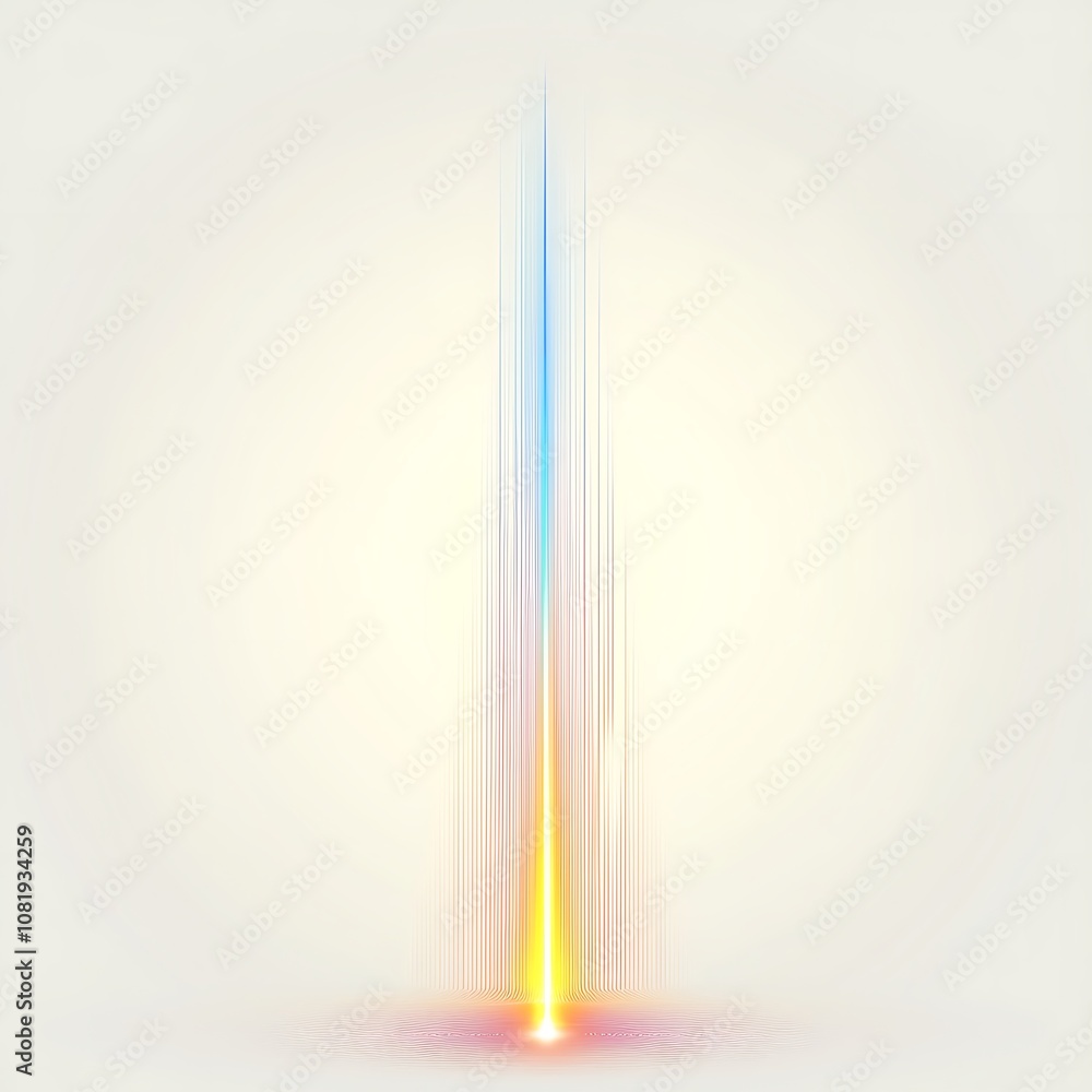 Poster abstract vertical gradient of colors representing light emission with soft pastel background ideal f