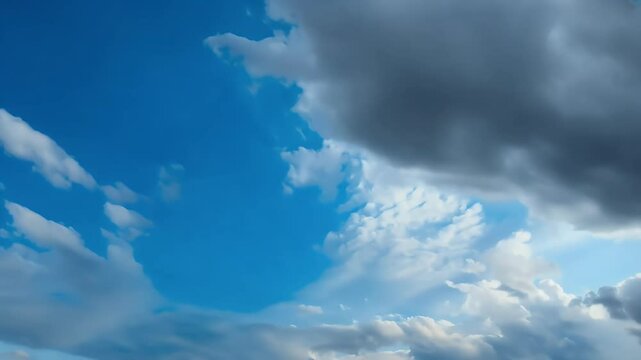 sky transitioning sunny ather scattered cloud cover capturing beauty natural world high definition 4K abstract air background cloudy colours copy space daylight footage forecast heaven nature scenic