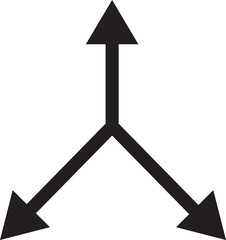 Junction Arrow Glyph Icon
