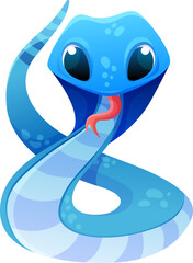 Cute snake, Smiling kawaii serpent. Chinese 2025 New Year symbol.