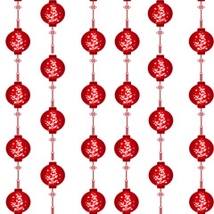 christmas seamless pattern,vector,red ornament