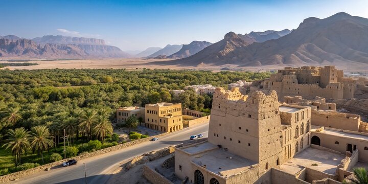Stunning Aerial View of Najran's Unique Landscape Showcasing Its Rich History, Architectural Wonders, and Breathtaking Natural Scenery from a Drone Perspective