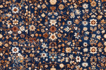 Intricate floral pattern design textile fabric decorative artwork vibrant colors close-up view textile art concept