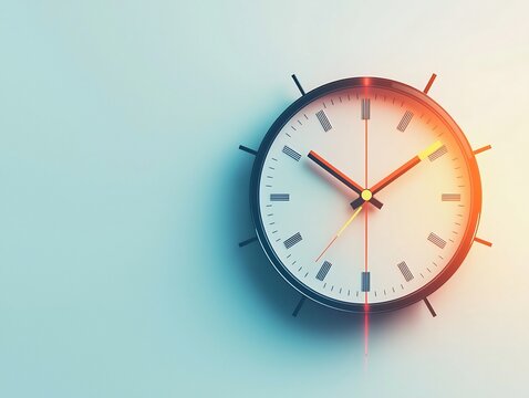 Analog Clock Face with Loading Progress Bar Symbolizing Time and Goal Achievement