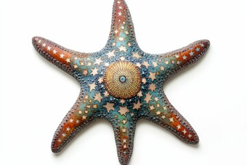 Ceramic starfish with mosaic detail.