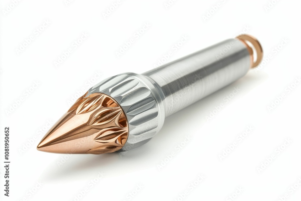 Poster metal object with a pointed tip.