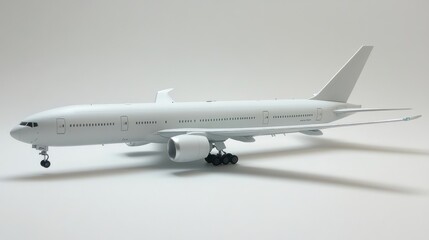 Fototapeta premium White Boeing 777-300ER Airplane Model