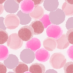 Abstract seamless pattern, background with lilac, pink, beige  watercolor shapes and stains. Repeating vector print