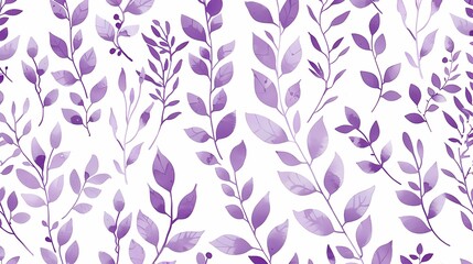 Retro purple leaf plant pattern illustration poster background