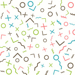 Abstract memphis pattern style design background