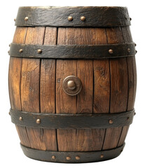 Fototapeta premium wooden barrel isolated on transparent background