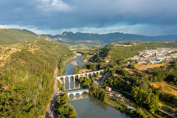 Aerial View Over Sisteron, Provence-Alpes-Côte d'Azur, France