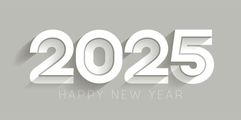 Modern Happy New Year manner design with typography design 