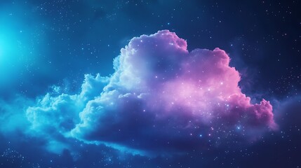 Fototapeta premium Night Sky with Starry Clouds