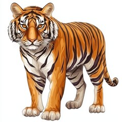 Obraz premium Fierce Tiger Stands Proud Among Its Habitat